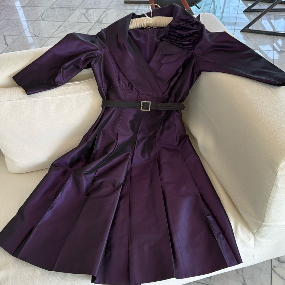 Purple taffeta dress